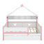 Lit de jour avec lit gigogne et étagères intégrées, structure de baldaquin en forme de maison pour chambres d'enfants-448994476-448994474