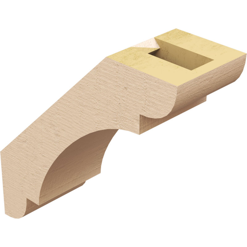 Attelle de genou olympique en cèdre brut TimneThane, H 8 po x l 3 po x P 8 po