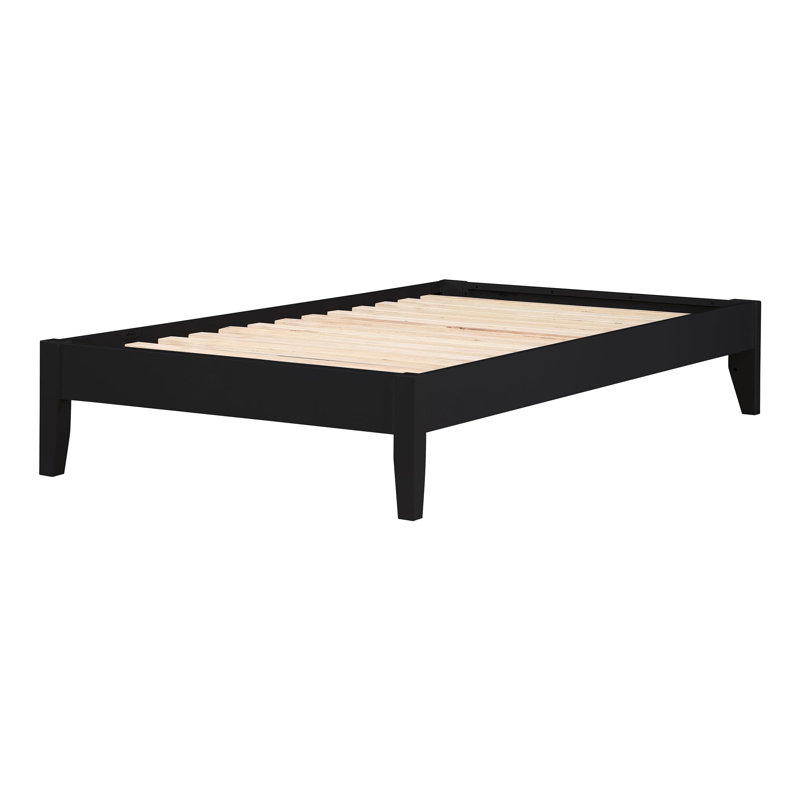 Moscaritolo Wood Platform Bed, Twin, Black