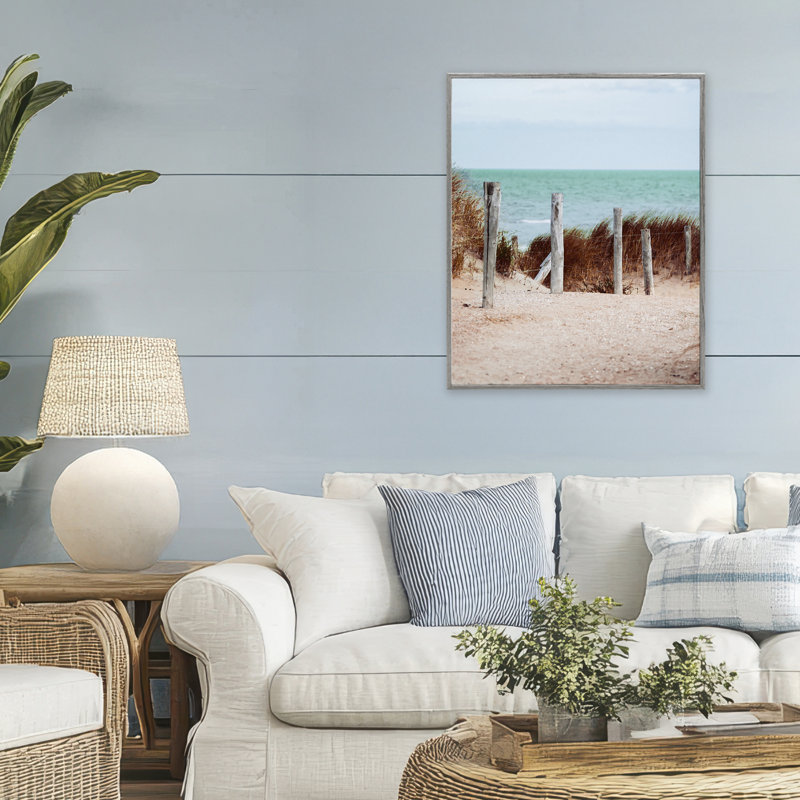 Giclée encadrée Capricieuse Dreams Beach, design par Marcus Prime, H 30 po x l 24 po, Estampe numérique Farmhouse
