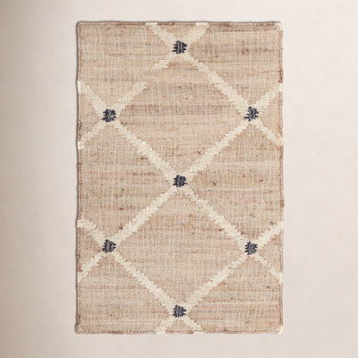 Kali Natural Flatweave Geometric Jute Rug