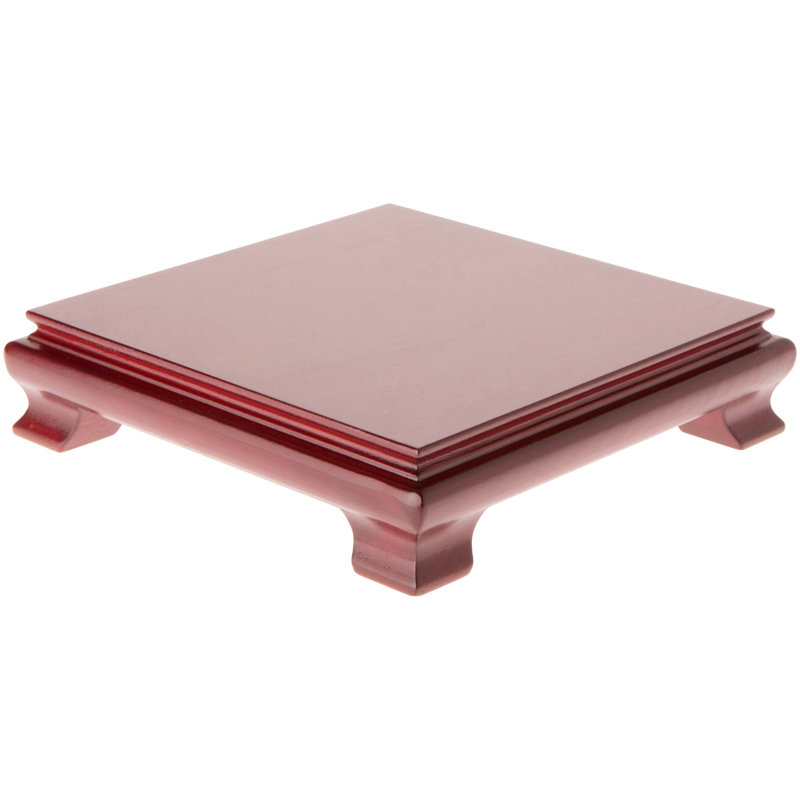 Charlise Wood Veneer Tray, 1.75" H x 6.5" W x 6.5" D, Red Wood Veneer