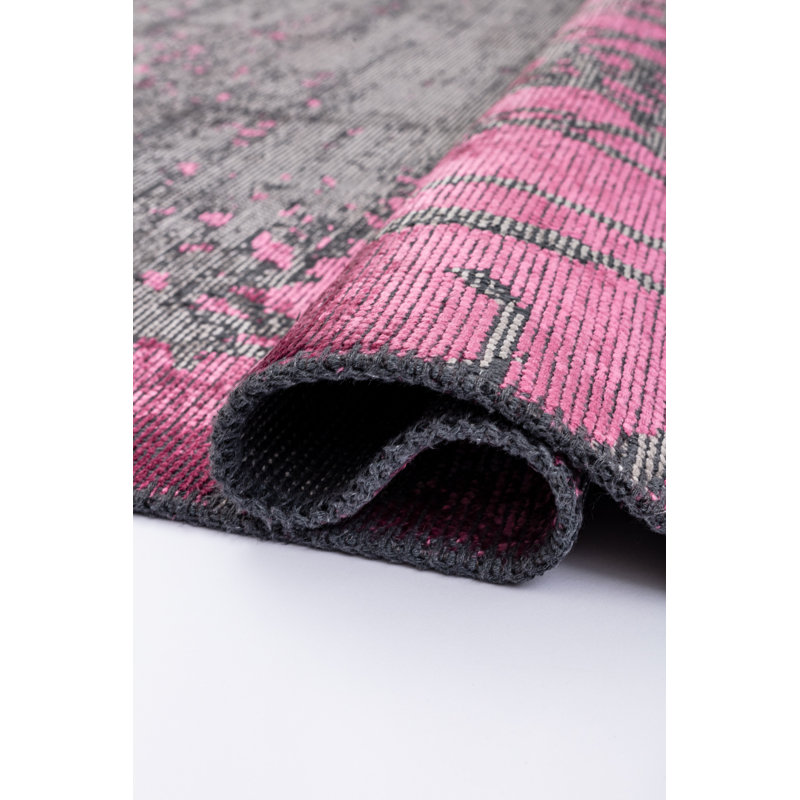 Rapture Pink/Gray Luxury Area Rug, Rectangle 7'10" x 11'2"
