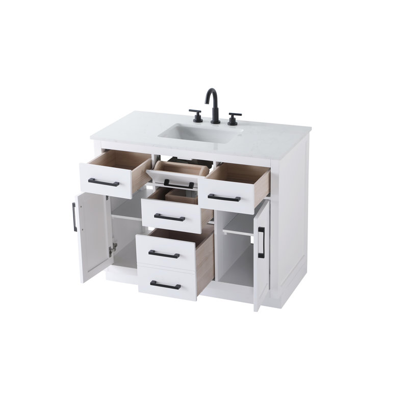 Ensemble de meuble-lavabo simple 42 po Ahner, Blanc