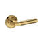Lake Forest Privacy Lever with Recessed Round Rose in Unlacquered Brass-1296869493