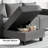 Linen Modular Sectional Sofa L Shaped Extra Deep Seats Couch  with Storage Ottomans-1608029887