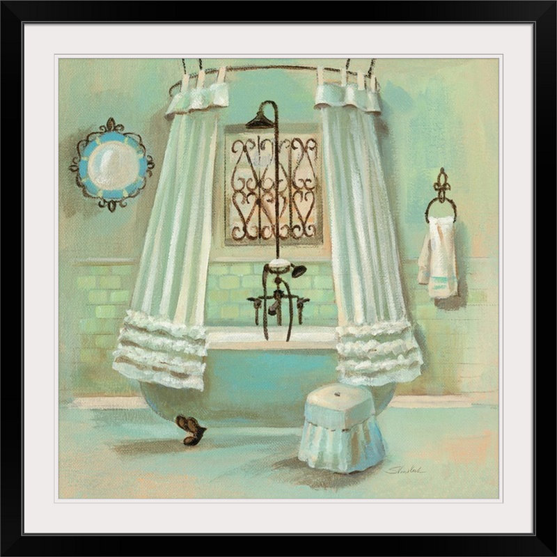«Glass Tile Bath II» par Silvia Vassileva, reproduction, H 35 po x l 35 po x P 1,5 po, Toile