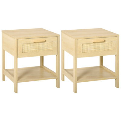 Mullica 40cm W Manufactured Wood Bedside Table