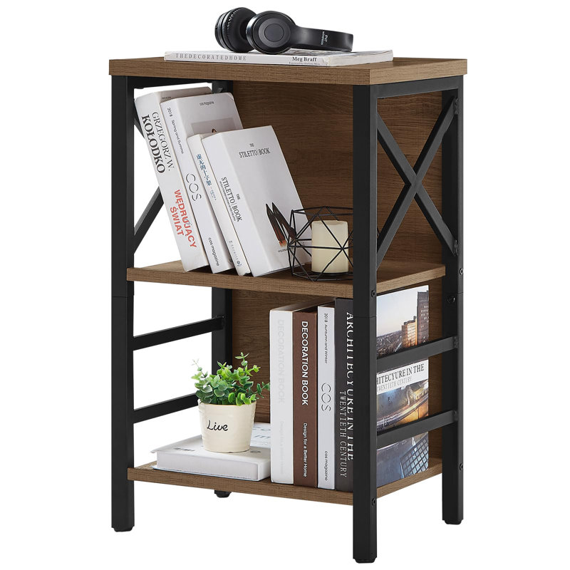 Rustic 3-Tier Bookcase - Space-Saving Bookshelf With Unique Design, Durable Storage For Office, Living Room, Bedroom