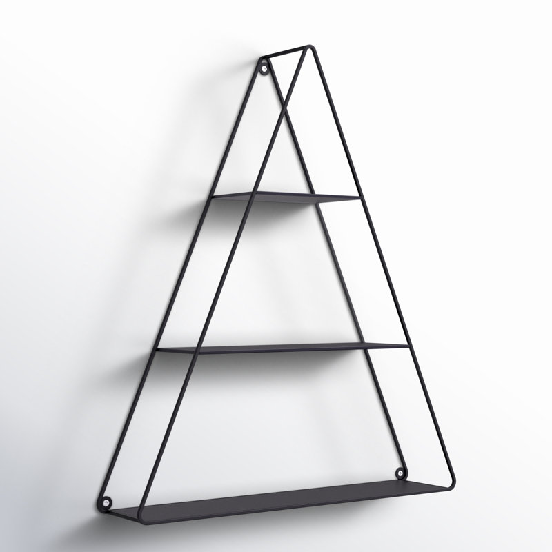 3 Piece Triangle Metal Accent Shelf