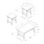 Interior Design Table: 3 pièces, tables basses et tables d'appoint en taupe