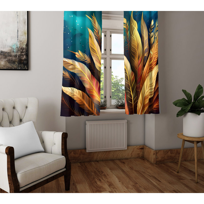 Paire de rideaux semi-transparents Aidee, L 40 po x L 61 po