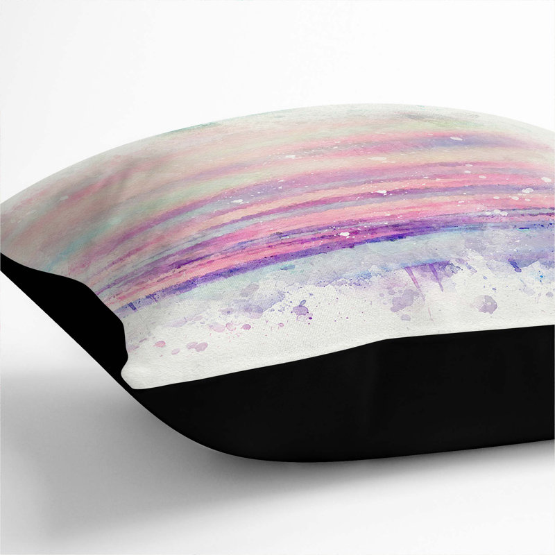 Pastel Sky Cushion with Filling, Black, 40cm H x 40cm W x 15cm D