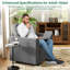 Canapé modulaire modulaire avec rangement dissimulé, convertible en lit, coussin en mousse à mémoire de forme de 27 po, lin gris, 1 siège, ressorts et convertibles en forme de S, cadre à ressorts hélicoïdaux
