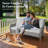 5 - Person Outdoor Conversation Set, Wicker Patio Sofa & Chair Set with Cushions-386762217