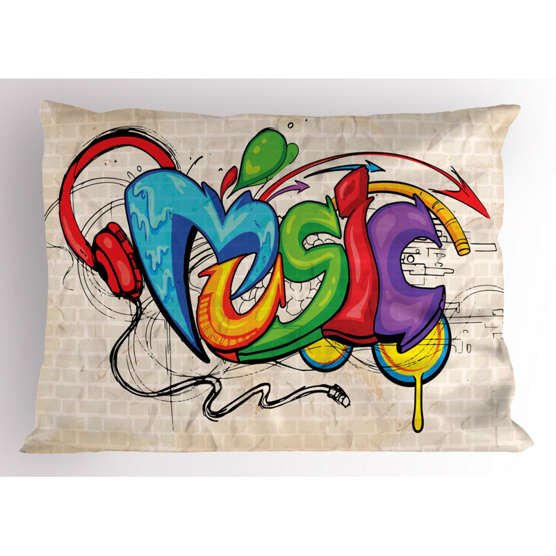 Music Polyester Sham Set, Twin