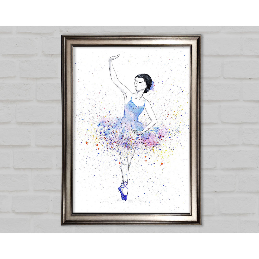 Blau Rosa Ballerina 5 - Druck