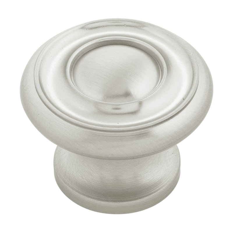 Poignée champignon Altair de 1 1/2 po de diamètre, Acier inoxydable, H 1,5 po x l 1,5 po x P 1,13 po
