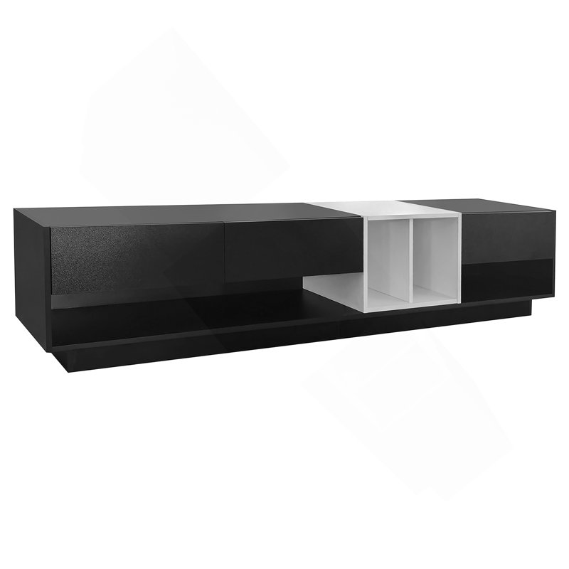 Meuble télé avec design compact, téléviseurs de 80 po
