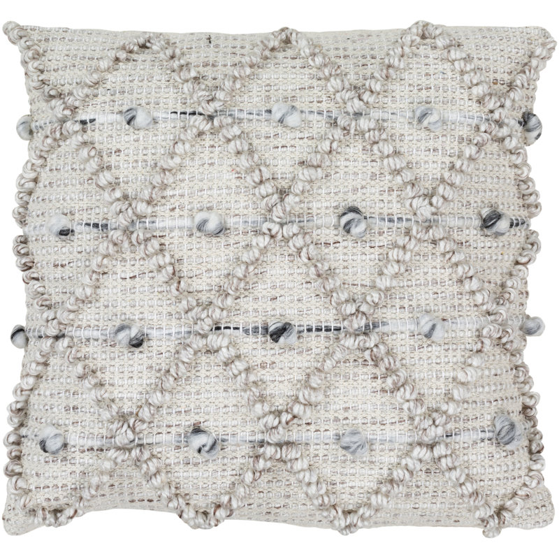 Anders Embroidered Cotton Blend Reversible Throw Pillow, 22" x 22", Pillow Cover Only - No Insert