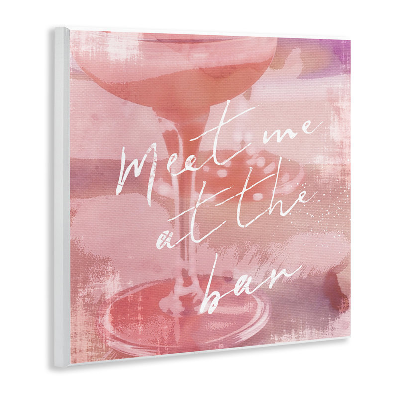 «Meet Me at Bar Martini», art mural sur toile par Graffi *ee Studios