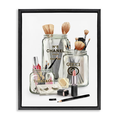 Art mural sur toile à la mode, Maquillage dans des pots Mason, par Ziwei Li