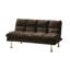 Canapé-lit futon contemporain de 67,4 po de largeur, brun foncé-150554908