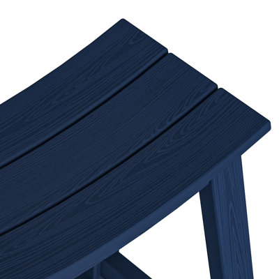 Wood-Look HDPE Bar Stool