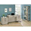 Bureau luge blanc et gris anthracite