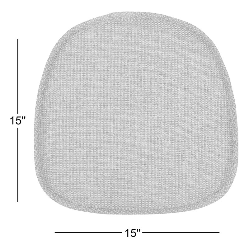 Non-Slip Mid Century Modern Shell Chair Cushion, Extra Thick Filling, Red