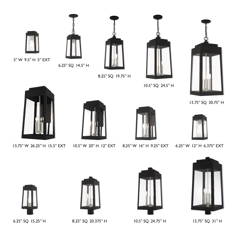 Antionetta Transparent Lantern Head, Black