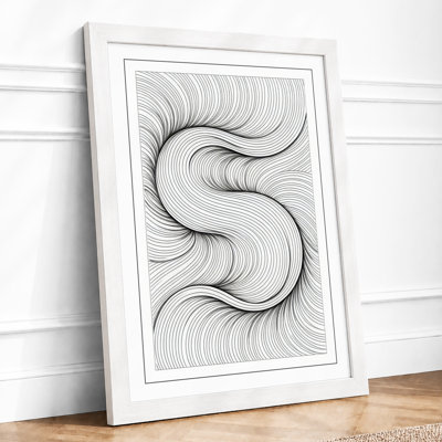 Flowing Spirals Abstract - Framed Print