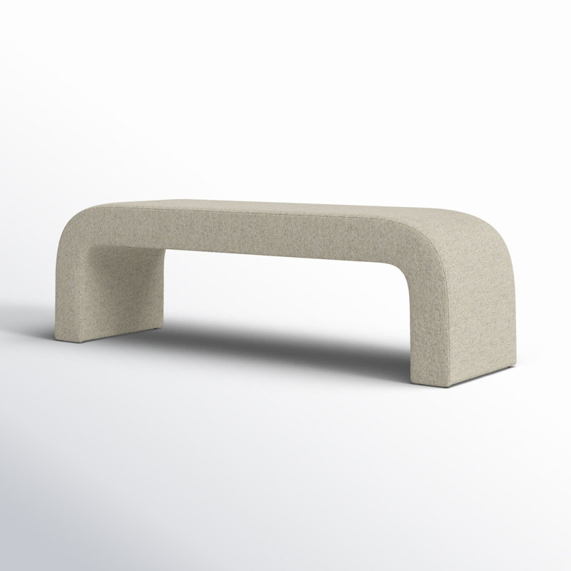 Banc rembourré Daine, Polyester brun pâle
