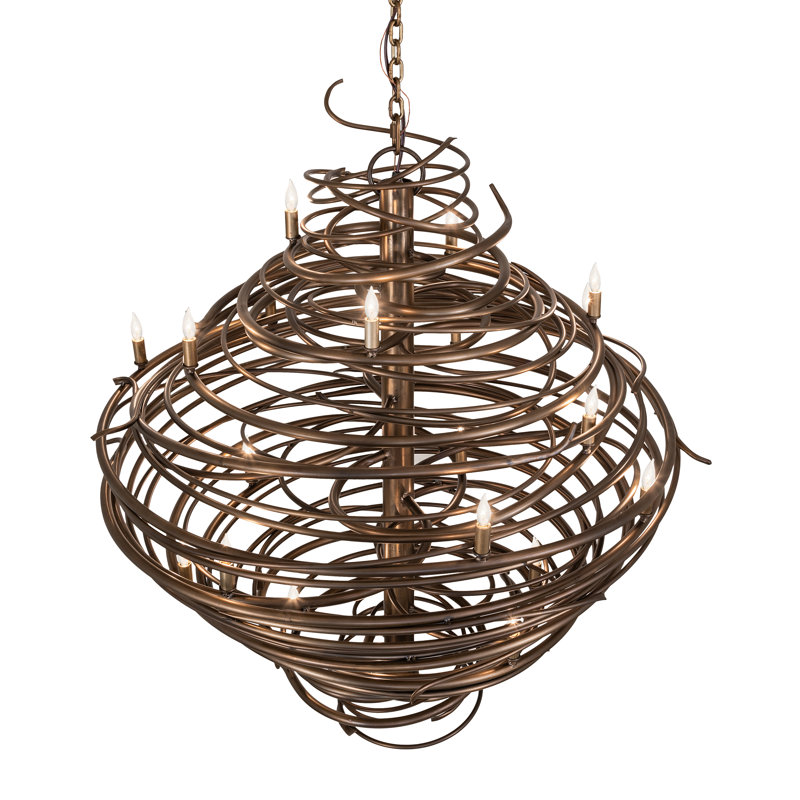 20 - Light Chandelier, Antique Copper