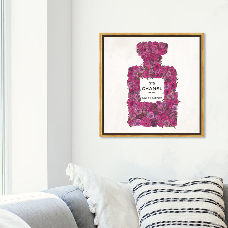 «Number 5 Rose», peinture sur toile, H 20 po x l 20 po, Toile tendue