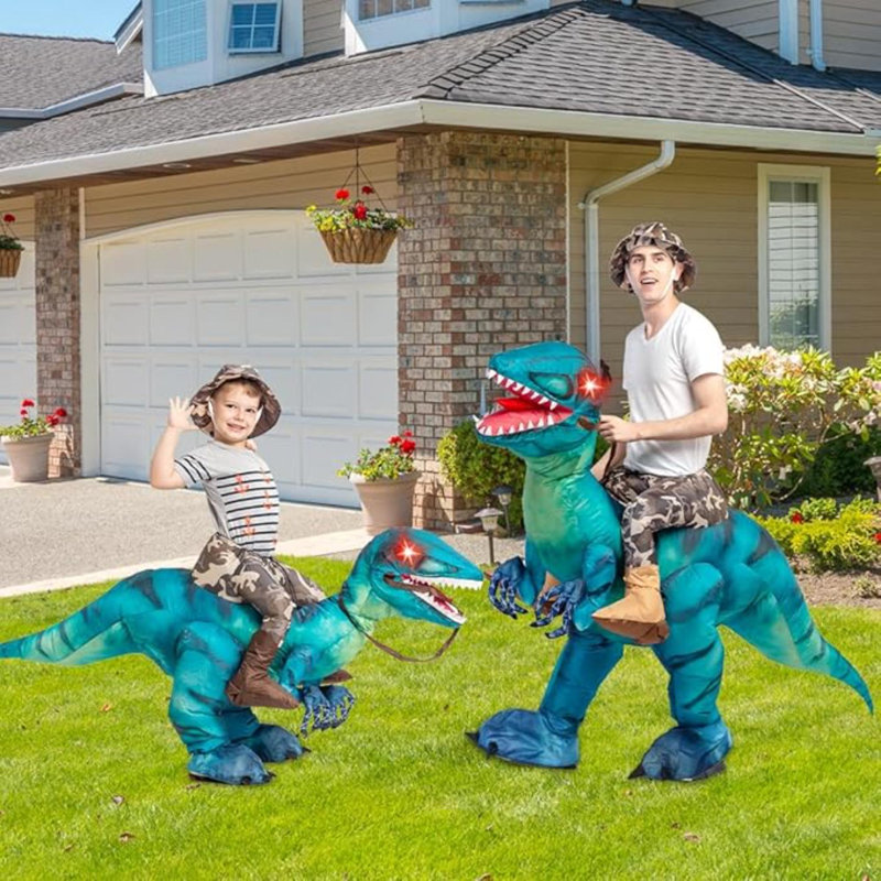 Déguisement de dinosaure gonflable pour enfants déguisement d'Halloween garçons filles