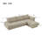 113" L-Shaped Chenille Sectional Sofa with Double-Layer Cushions-124632832