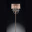 Lampe sur pied rose argenté avec détails en cristal