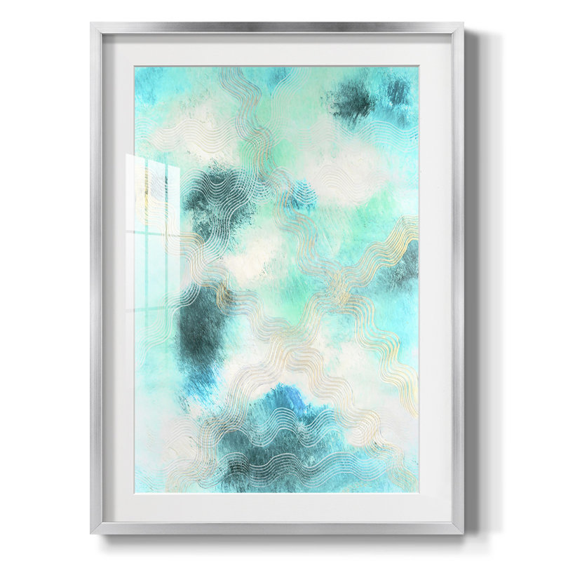 Blue Shift I - impression encadrée, H 28,5 po x l 20,5 po, Argent argent