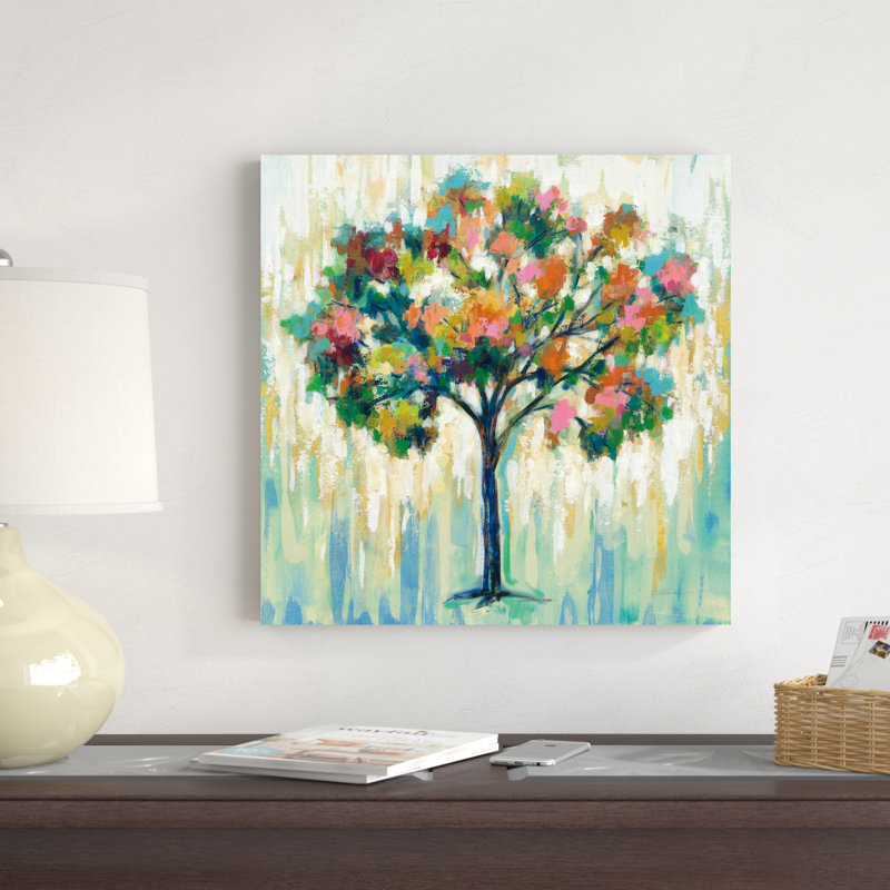 «Blooming Tree» par Silvia Vassileva - peinture sur toile tendue, H 20 po x l 20 po x P 1,25 po