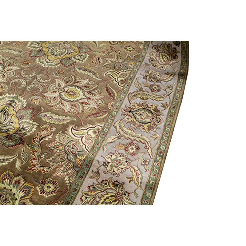 Tapis ivoire et chameau noué à la main de haute qualité
