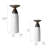 Two Tone Textured Porcelain Table Top Pillar Candle Holder 2 Piece Set - Modern Minimalist Decorative Accent for Living Room Fireplace Mantel or Dining Room-105452436