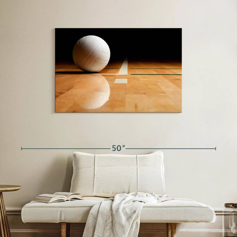 Sireci White Volleyball Reflection, 26" H x 39" W
