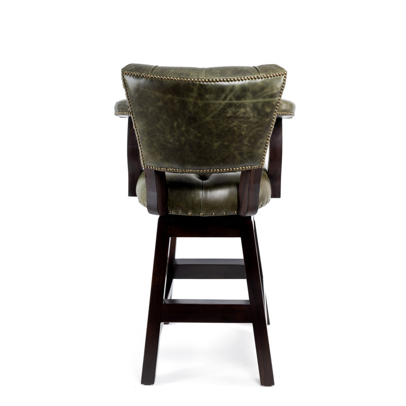Trophy Tufted, Green, Bar Stool (30" Seat Height)