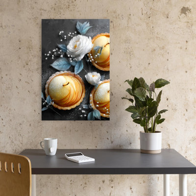 Apple Tarta Food Art 2 Food Art Classic Rustic Contemporary Wall Art Print 1 Piece Wrapped Canvas Wall Art