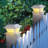 Low Voltage Solar Powered Integrated LED Fence Post Cap Light 5 In. X 5 In. with Base Adapter Included Pack