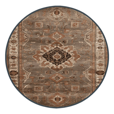 Machine Washable Persian Brown Area Rug