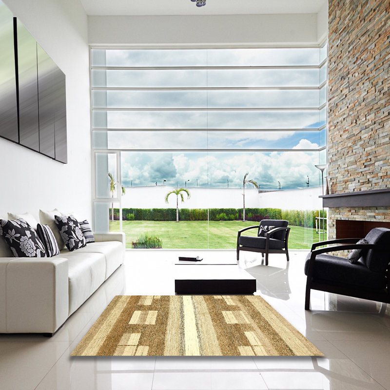 Tapis abstrait moderne 355, Carré 7 pi