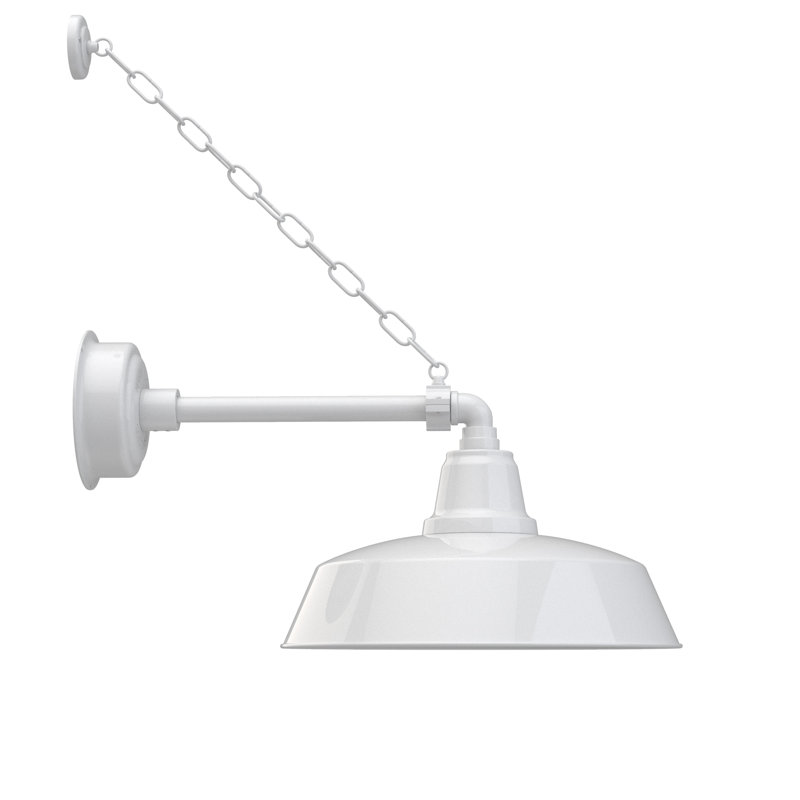 Vandervliet LED Wall Light, 10" H x 16" W x 25" D, White