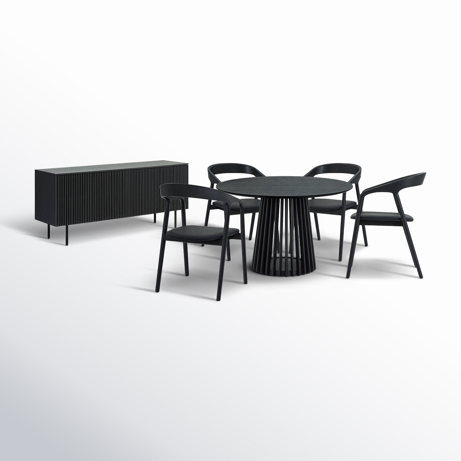 Buffolino 6 - Piece Extendable Dining Set, Black